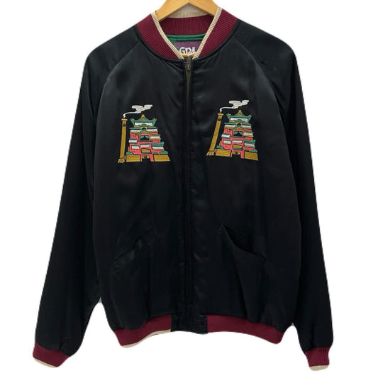 【中古】GBL | ジービーエル レーヨン/千と千尋の神隠し ジブリ　スカジャン　スーベニアジャケット ブラック サイズ：L【尾張小牧店】