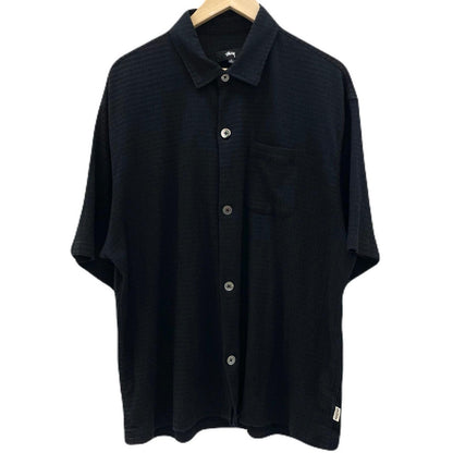 【中古】STUSSY | ステューシー Flat Bottom Crinkled 半袖シャツ ブラック サイズ：L【尾張小牧店】