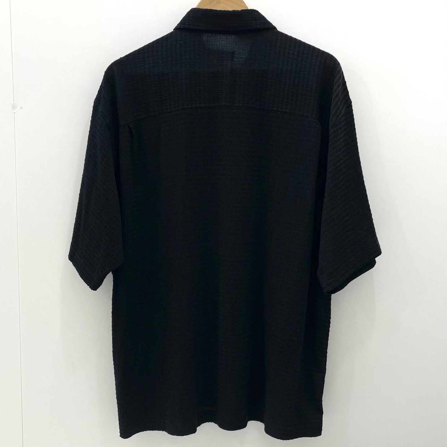 【中古】STUSSY | ステューシー Flat Bottom Crinkled 半袖シャツ ブラック サイズ：L【尾張小牧店】