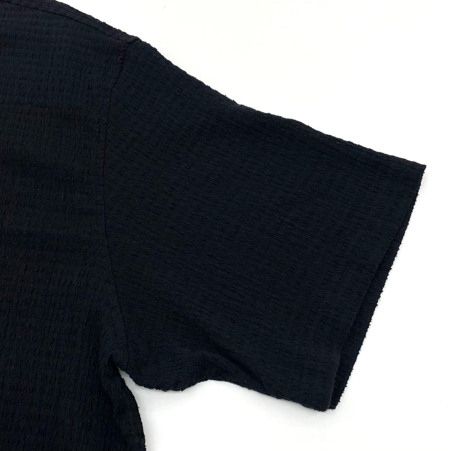 【中古】STUSSY | ステューシー Flat Bottom Crinkled 半袖シャツ ブラック サイズ：L【尾張小牧店】