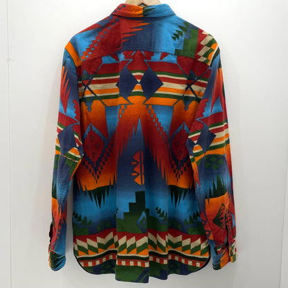 【中古】POLO RALPH LAUREN | ポロ・ラルフローレン シャモアシャツ　ネイティブ柄　長袖シャツ マルチカラー サイズ：XL【尾張小牧店】
