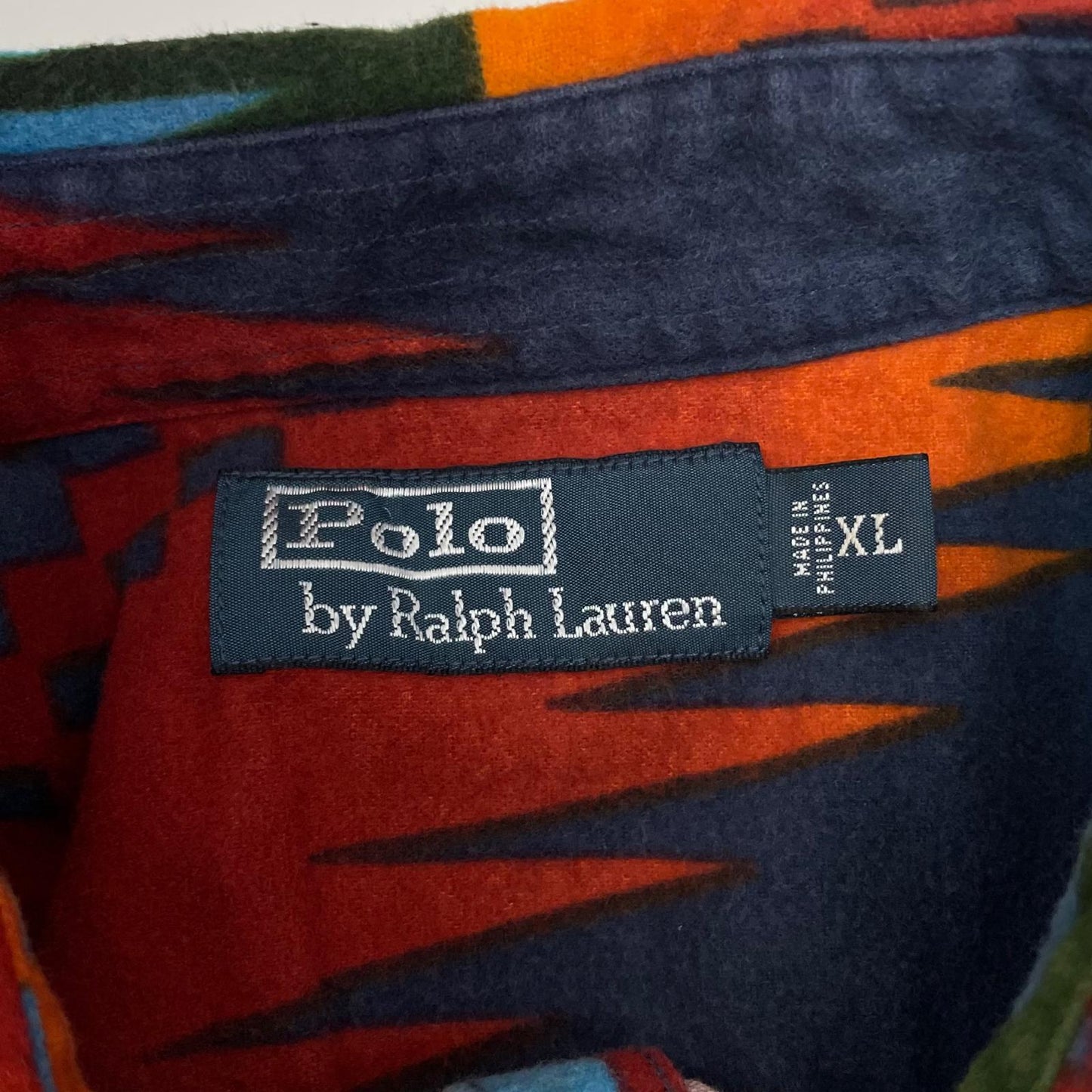 【中古】POLO RALPH LAUREN | ポロ・ラルフローレン シャモアシャツ　ネイティブ柄　長袖シャツ マルチカラー サイズ：XL【尾張小牧店】