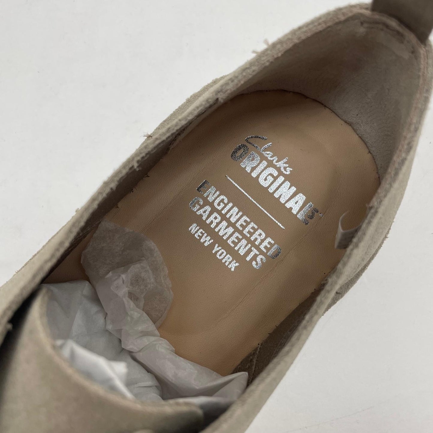 【中古】Clarks×ENGINEERED GARMENTS | クラークス×エンジニアド ガーメンツ DESERT KHAN/デザートカーン スウェードレザーシューズ 靴　ベージュ 27.5cm【尾張小牧店】