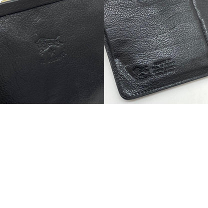 【中古】IL BISONTE | イルビゾンテ がま口長財布 ブラック【尾張小牧店】