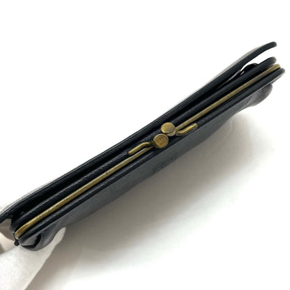 【中古】IL BISONTE | イルビゾンテ がま口長財布 ブラック【尾張小牧店】