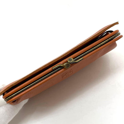 【中古】IL BISONTE | イルビゾンテ がま口長財布 ブラウン【尾張小牧店】