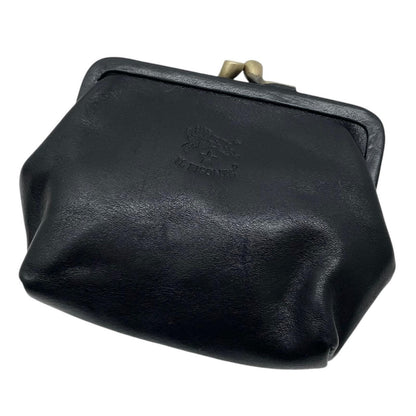 【中古】IL BISONTE | イルビゾンテ　がま口財布 コインケース ブラック【尾張小牧店】