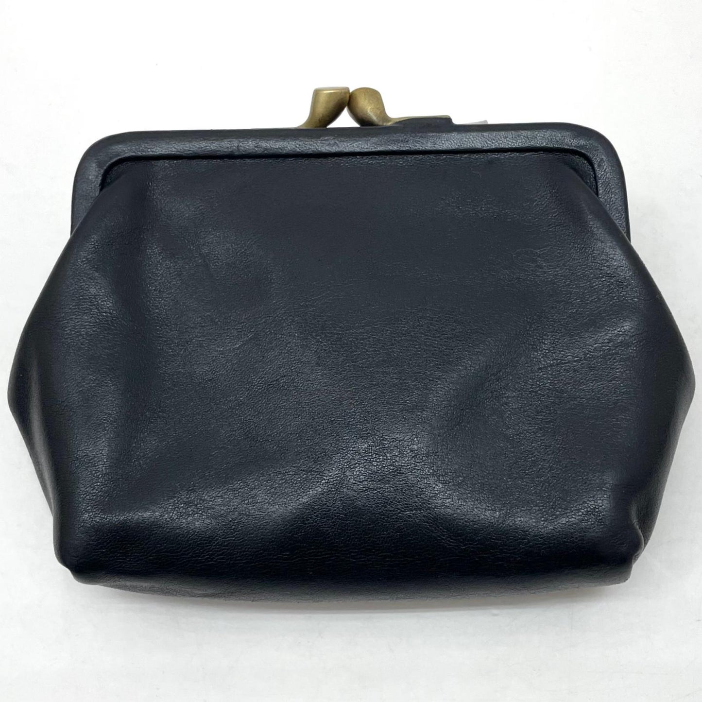 【中古】IL BISONTE | イルビゾンテ　がま口財布 コインケース ブラック【尾張小牧店】