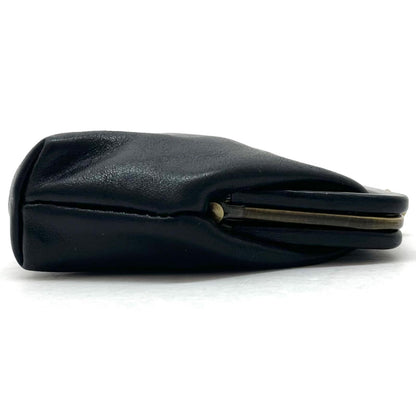 【中古】IL BISONTE | イルビゾンテ　がま口財布 コインケース ブラック【尾張小牧店】