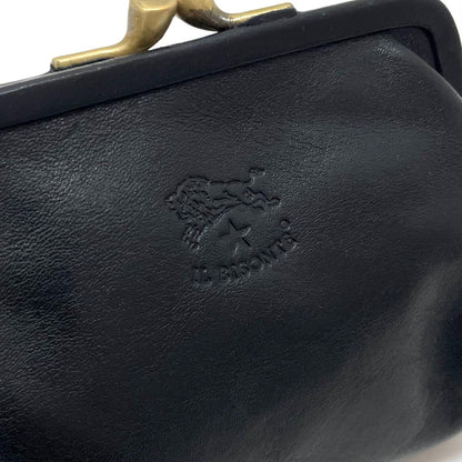 【中古】IL BISONTE | イルビゾンテ　がま口財布 コインケース ブラック【尾張小牧店】
