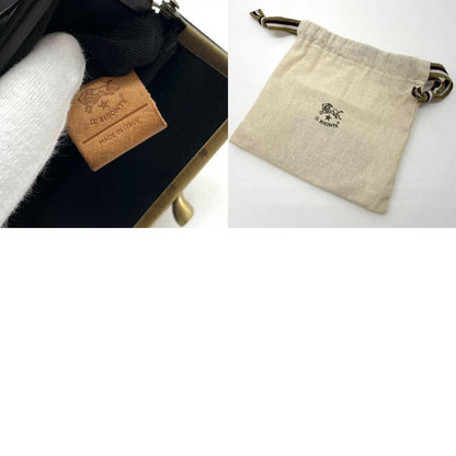 【中古】IL BISONTE | イルビゾンテ　がま口財布 コインケース ブラック【尾張小牧店】