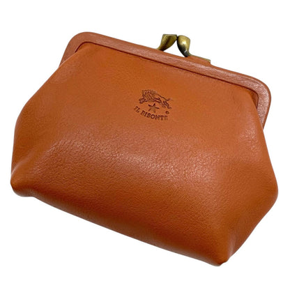 【中古】IL BISONTE | イルビゾンテ　がま口財布 コインケース ブラウン【尾張小牧店】