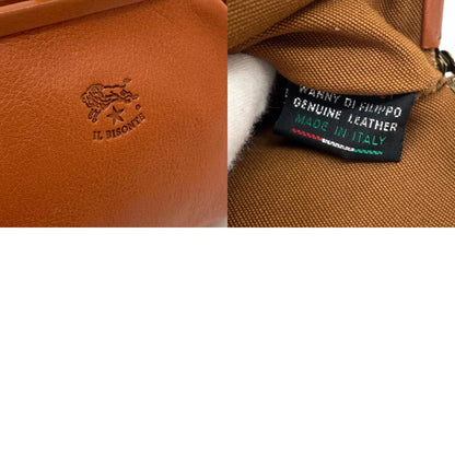 【中古】IL BISONTE | イルビゾンテ　がま口財布 コインケース ブラウン【尾張小牧店】
