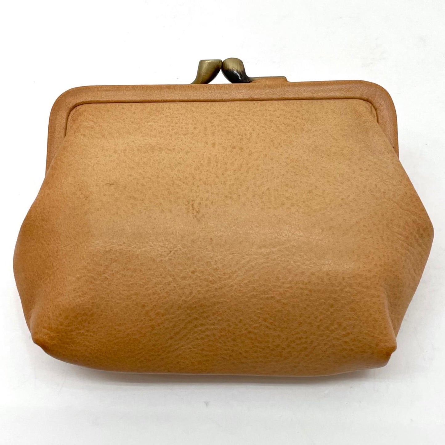 【中古】IL BISONTE | イルビゾンテ　がま口財布 コインケース ベージュ【尾張小牧店】