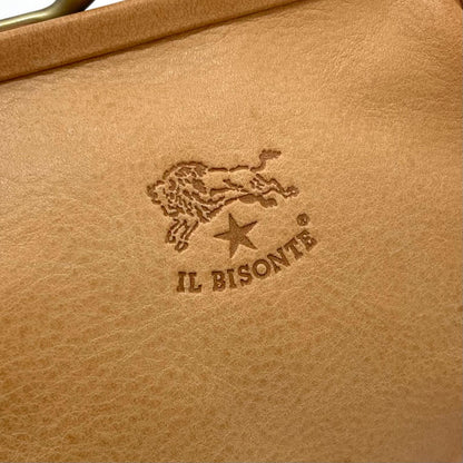【中古】IL BISONTE | イルビゾンテ　がま口財布 コインケース ベージュ【尾張小牧店】