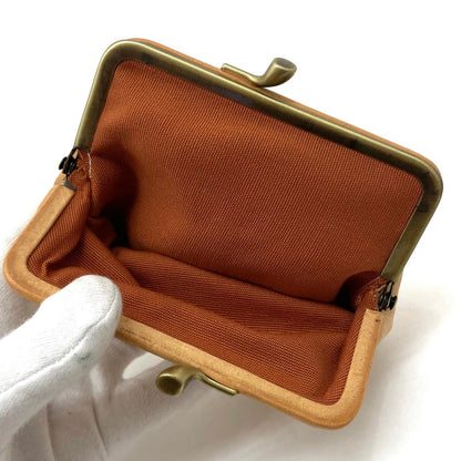 【中古】IL BISONTE | イルビゾンテ　がま口財布 コインケース ベージュ【尾張小牧店】