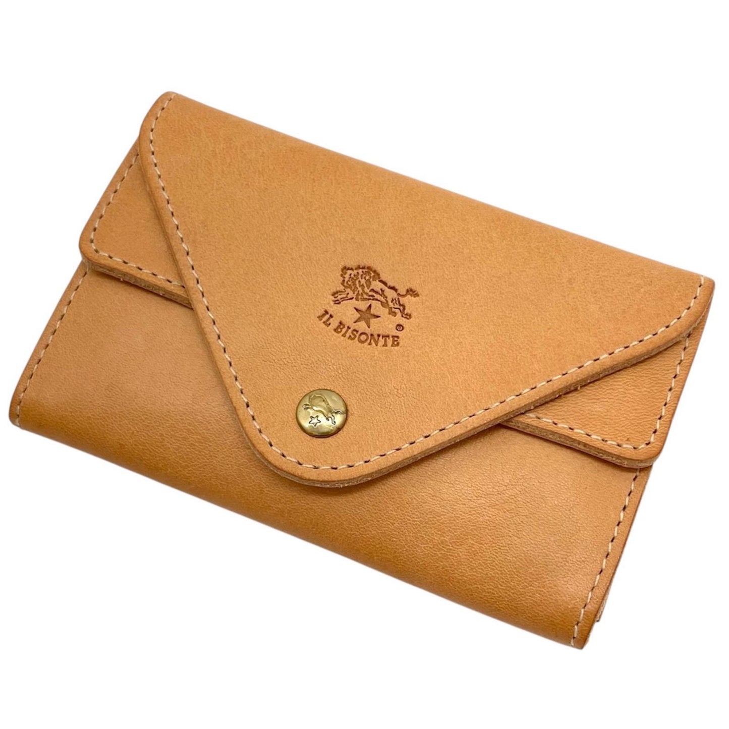 【中古】IL BISONTE | イルビゾンテ カードケース ベージュ【尾張小牧店】