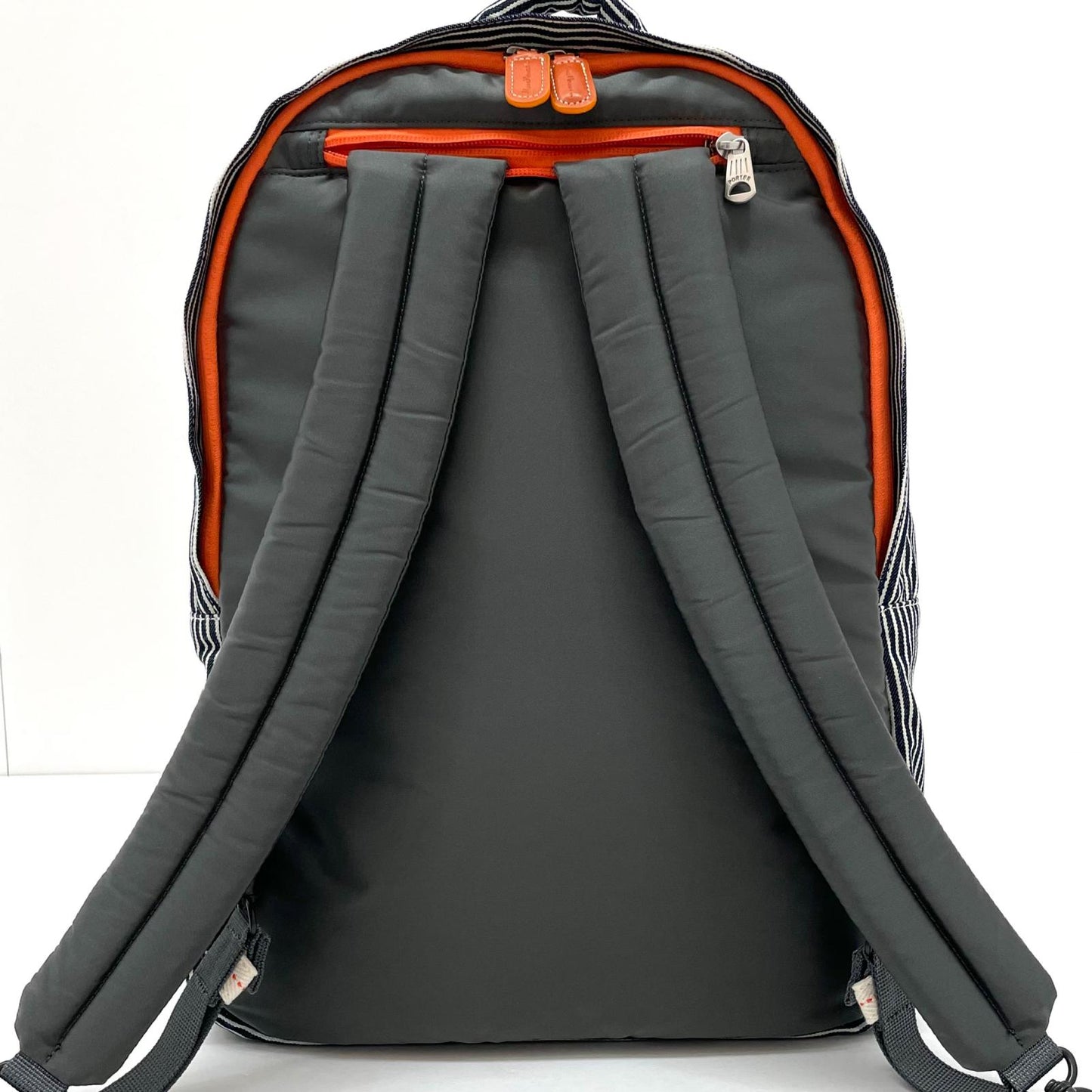 【中古】PORTER×Marc Newson | ポーター×マーク・ニューソン YOSHIDA & Co. 90th Anniversary Project 010　DAYPACK　リュックサック・デイパック 386-26181　ヒッコリー×シルバーグレー【尾張小牧店】