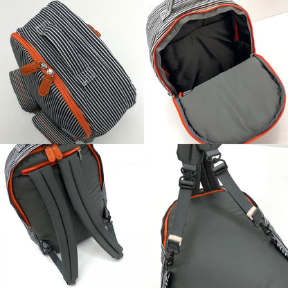 【中古】PORTER×Marc Newson | ポーター×マーク・ニューソン YOSHIDA & Co. 90th Anniversary Project 010　DAYPACK　リュックサック・デイパック 386-26181　ヒッコリー×シルバーグレー【尾張小牧店】