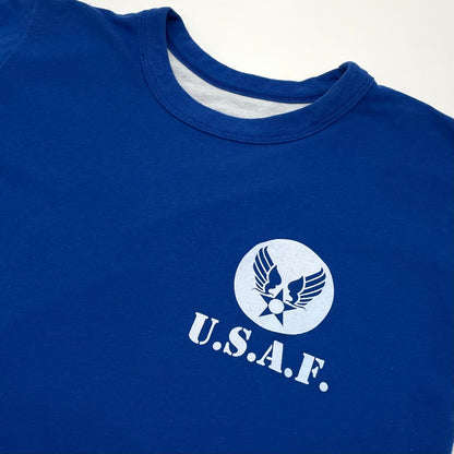 【中古】OLD | オールド　80s　USAF ダブルフェイスTee 半袖Ｔシャツ ブルー【尾張小牧店】