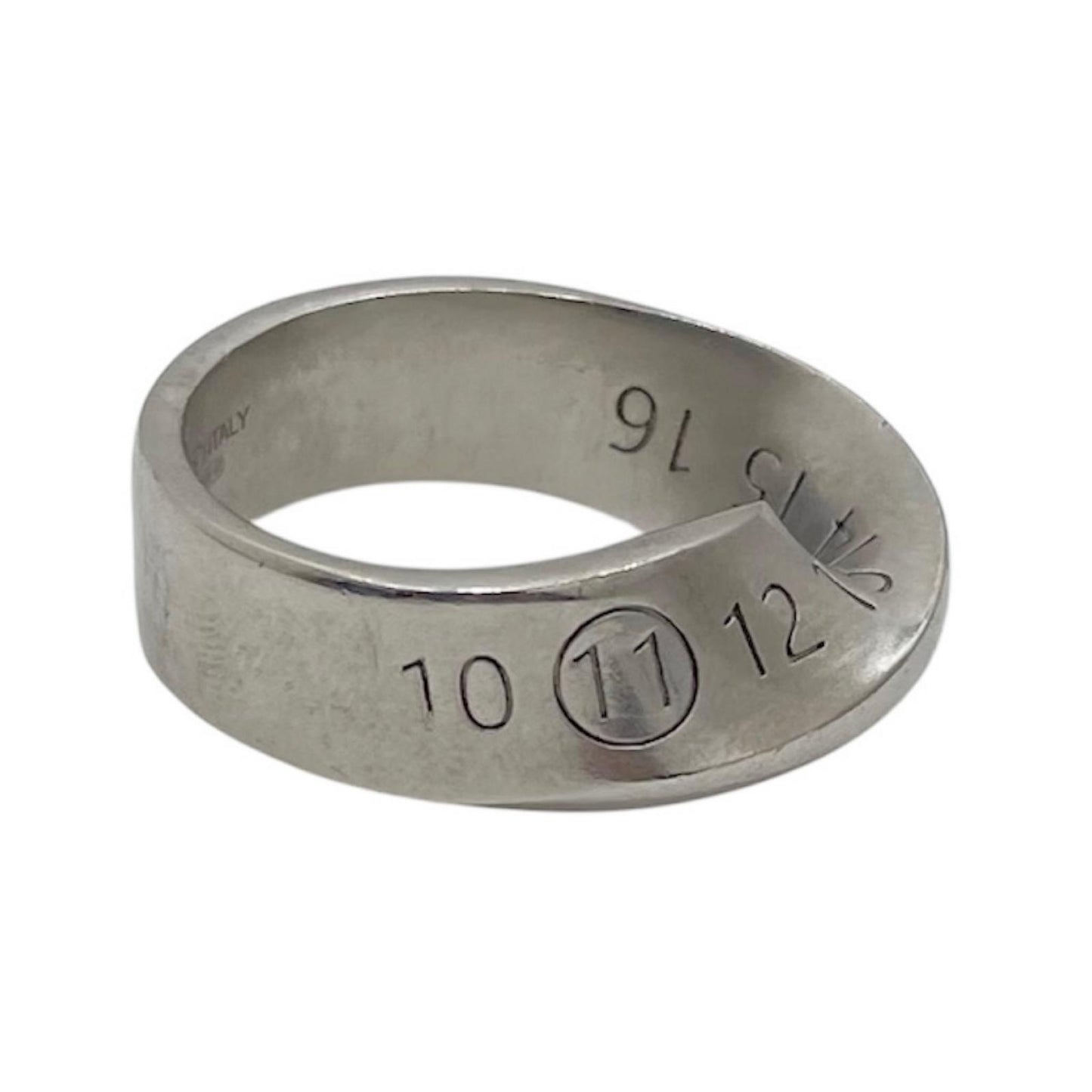 【中古】Maison Margiela | メゾンマルジェラ　ツイストナンバーリングロゴ リング・指輪 シルバー【尾張小牧店】