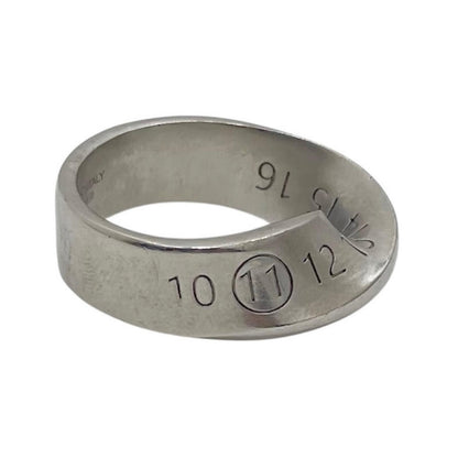 【中古】Maison Margiela | メゾンマルジェラ　ツイストナンバーリングロゴ リング・指輪 シルバー【尾張小牧店】
