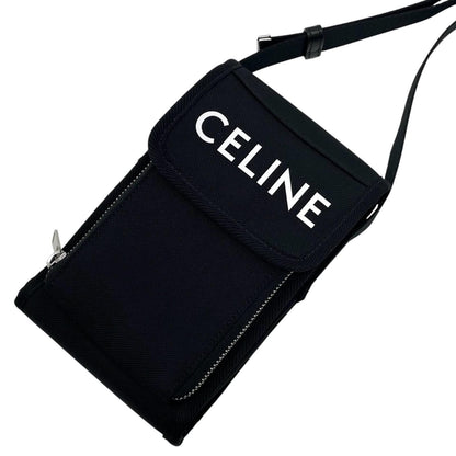 【中古】CELINE | セリーヌ　TREKKING FLAP PHONE ショルダーバッグ 10K032EIY　ブラック【尾張小牧店】