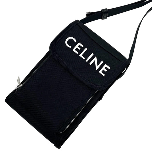 【中古】CELINE | セリーヌ　TREKKING FLAP PHONE ショルダーバッグ 10K032EIY　ブラック【尾張小牧店】