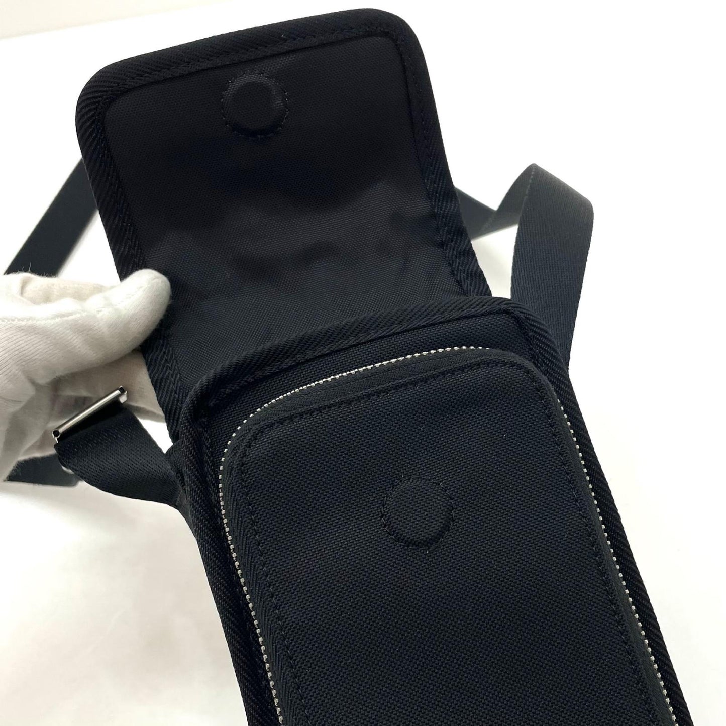 【中古】CELINE | セリーヌ　TREKKING FLAP PHONE ショルダーバッグ 10K032EIY　ブラック【尾張小牧店】