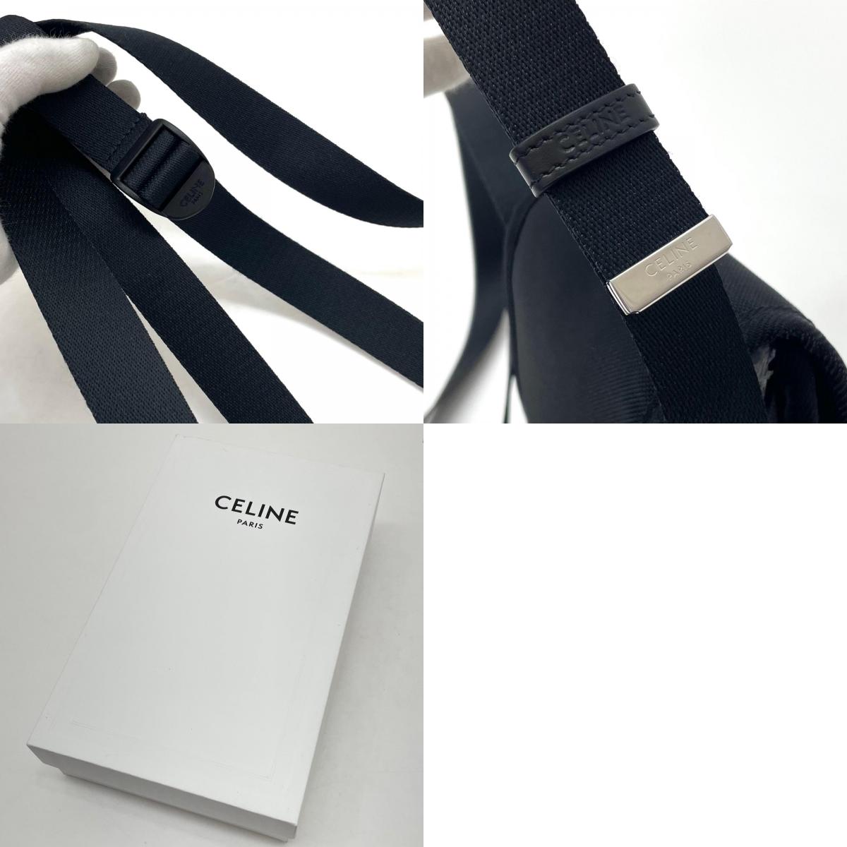【中古】CELINE | セリーヌ　TREKKING FLAP PHONE ショルダーバッグ 10K032EIY　ブラック【尾張小牧店】