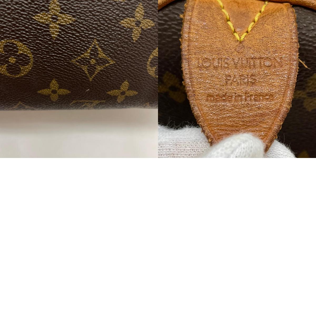 【中古】LOUIS VUITTON | ルイ・ヴィトン スピーディ35 ハンドバッグ ミニボストンバッグ カデナ 南京錠 モノグラム M41524 ブラウン【尾張小牧店】