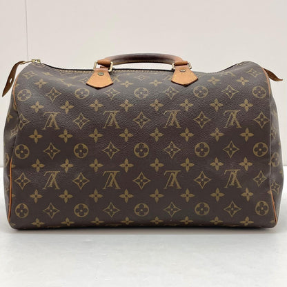 【中古】LOUIS VUITTON | ルイ・ヴィトン スピーディ35 ハンドバッグ ミニボストンバッグ カデナ 南京錠 モノグラム M41524 ブラウン【尾張小牧店】