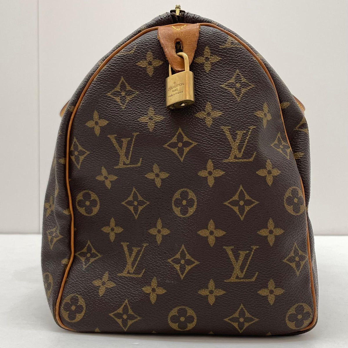 【中古】LOUIS VUITTON | ルイ・ヴィトン スピーディ35 ハンドバッグ ミニボストンバッグ カデナ 南京錠 モノグラム M41524 ブラウン【尾張小牧店】