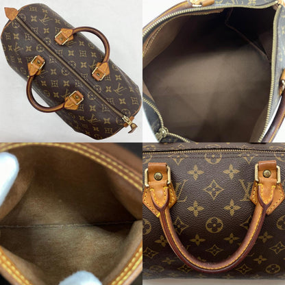 【中古】LOUIS VUITTON | ルイ・ヴィトン スピーディ35 ハンドバッグ ミニボストンバッグ カデナ 南京錠 モノグラム M41524 ブラウン【尾張小牧店】