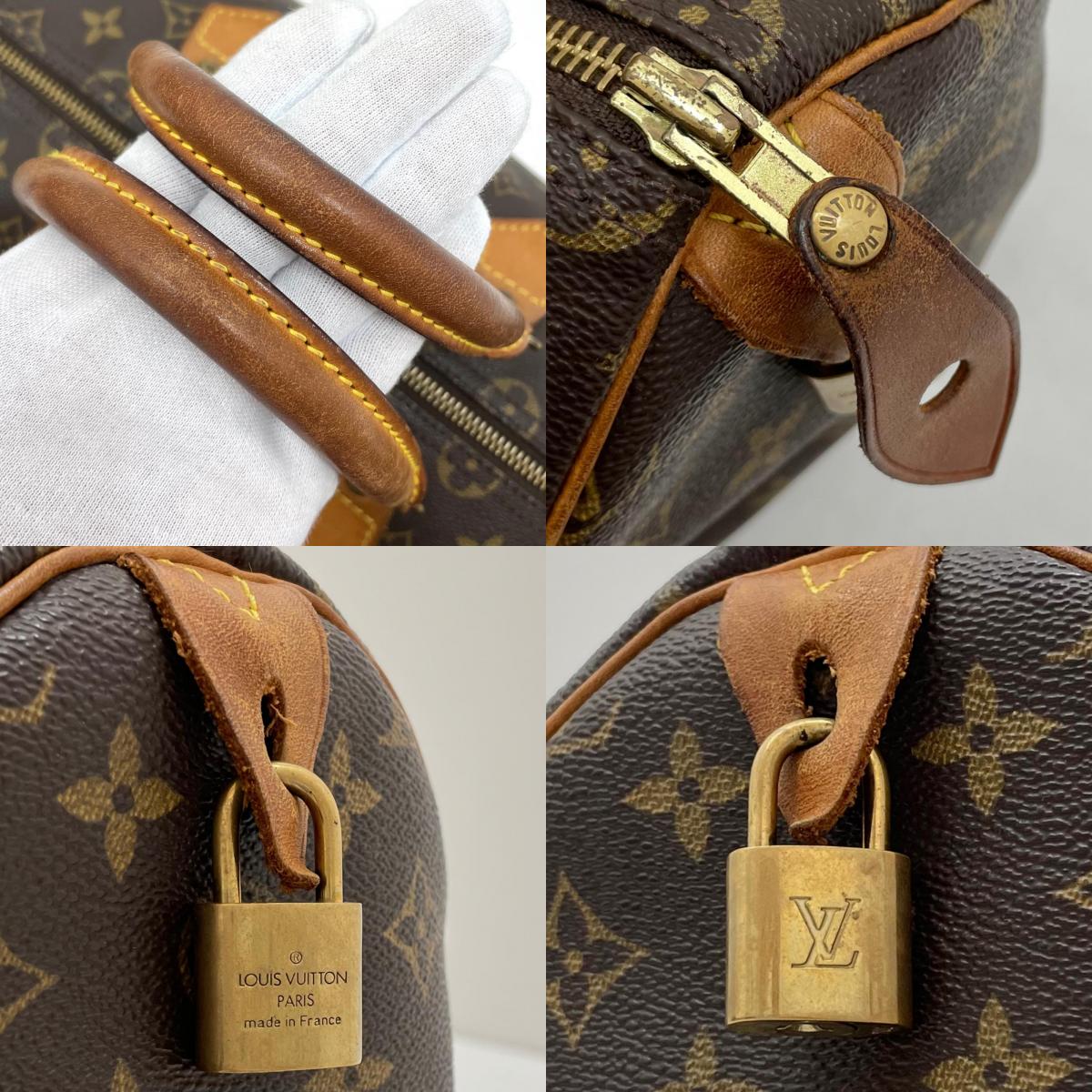 【中古】LOUIS VUITTON | ルイ・ヴィトン スピーディ35 ハンドバッグ ミニボストンバッグ カデナ 南京錠 モノグラム M41524 ブラウン【尾張小牧店】