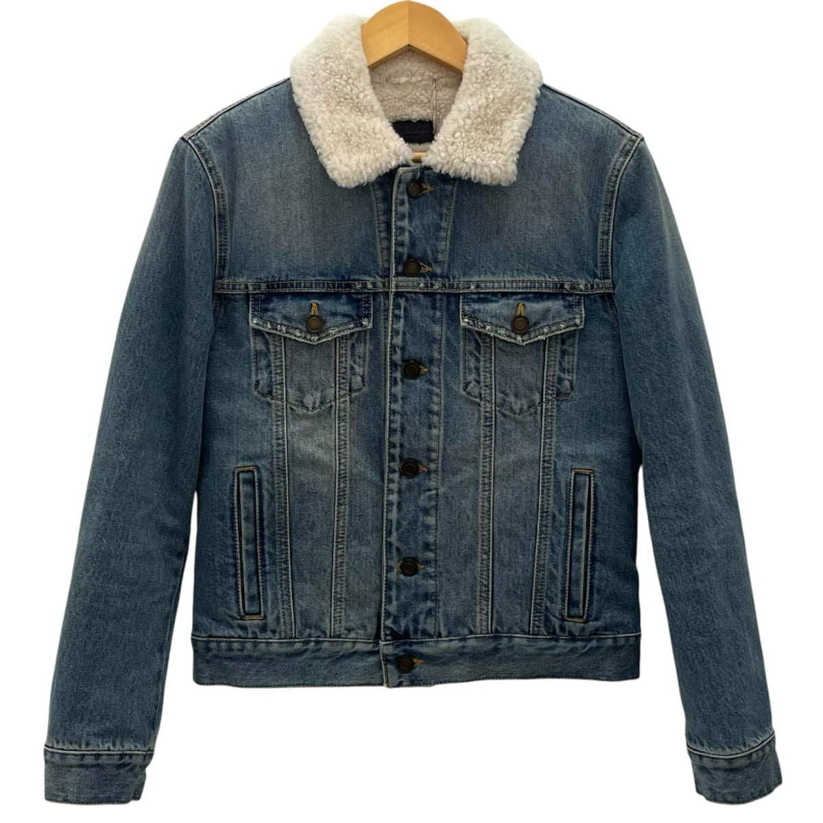 【中古】SAINT LAURENT | サンローラン ボアデニムジャケット 561158 YY883 ブルー サイズ：S【尾張小牧店】