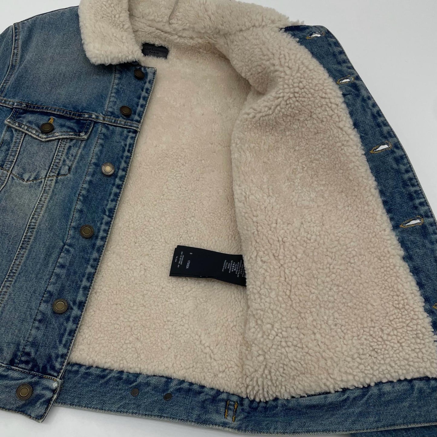 【中古】SAINT LAURENT | サンローラン ボアデニムジャケット 561158 YY883 ブルー サイズ：S【尾張小牧店】