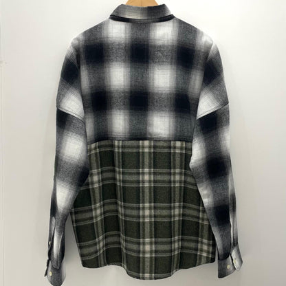【中古】PALACE SKATEBOARDS | パレススケートボード PATCHY FLANNEL SHIRT チェック柄長袖シャツ ブラック×グレー×グリーン サイズ：S【尾張小牧店】