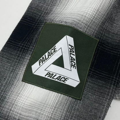 【中古】PALACE SKATEBOARDS | パレススケートボード PATCHY FLANNEL SHIRT チェック柄長袖シャツ ブラック×グレー×グリーン サイズ：S【尾張小牧店】