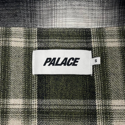 【中古】PALACE SKATEBOARDS | パレススケートボード PATCHY FLANNEL SHIRT チェック柄長袖シャツ ブラック×グレー×グリーン サイズ：S【尾張小牧店】