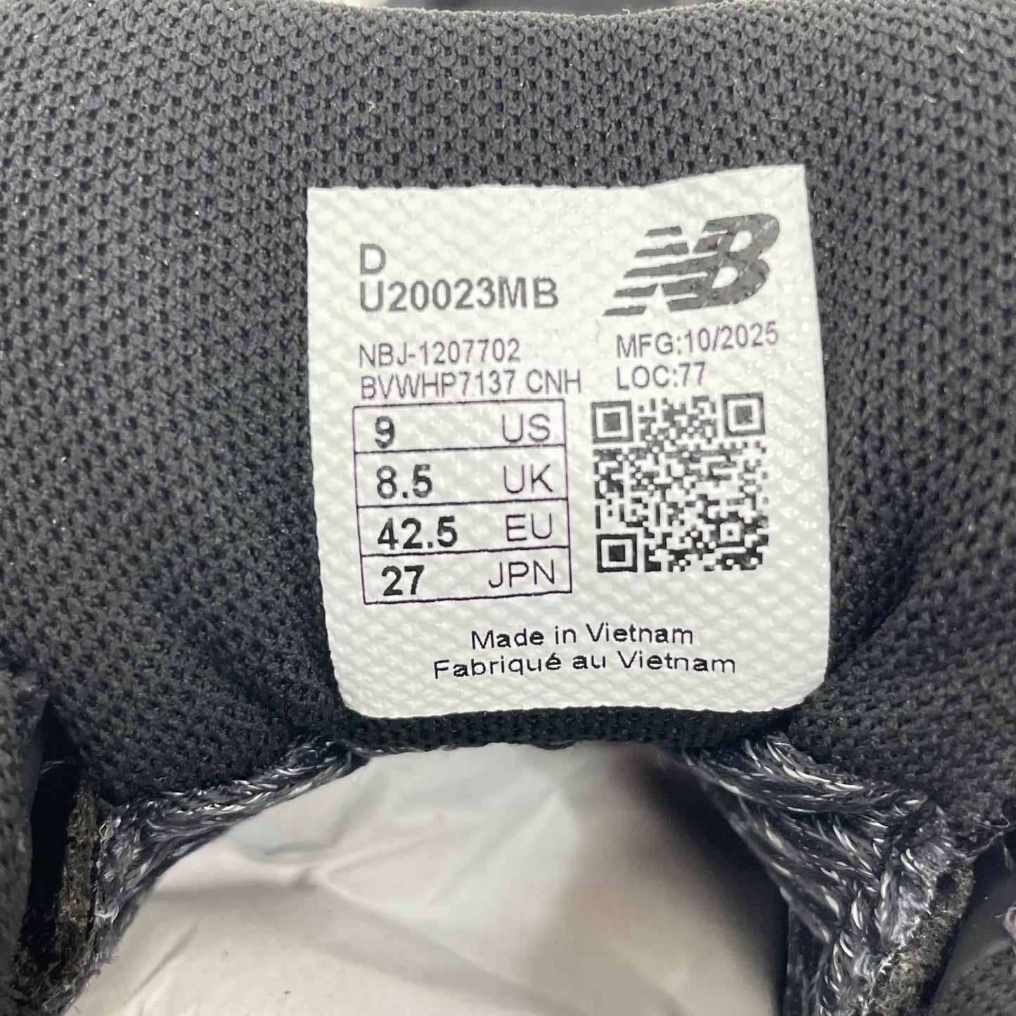 NEW BALANCE | ニューバランス 2002 Decon Gore-Tex スニーカー 27.0cm U20023MB ブラック 27cm【尾張小牧店】