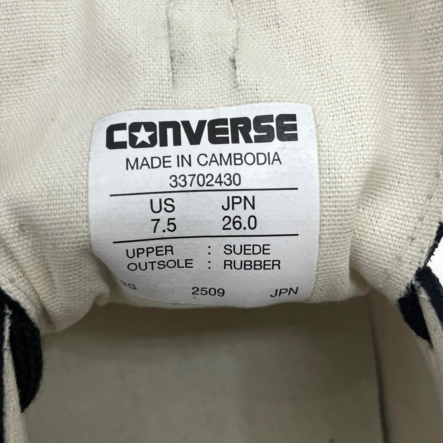 CONVERSE | コンバース ONE STAR SUEDE / STRANGER THINGS 5 スニーカー 26.0cm 33702430 ブラック【尾張小牧店】