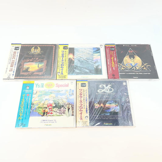 【尾張小牧店】ゲームミュージックCD 【当時物・未開封】イース I・II・III CD最初期盤 5枚セット ファルコム【レトロ】【中古】