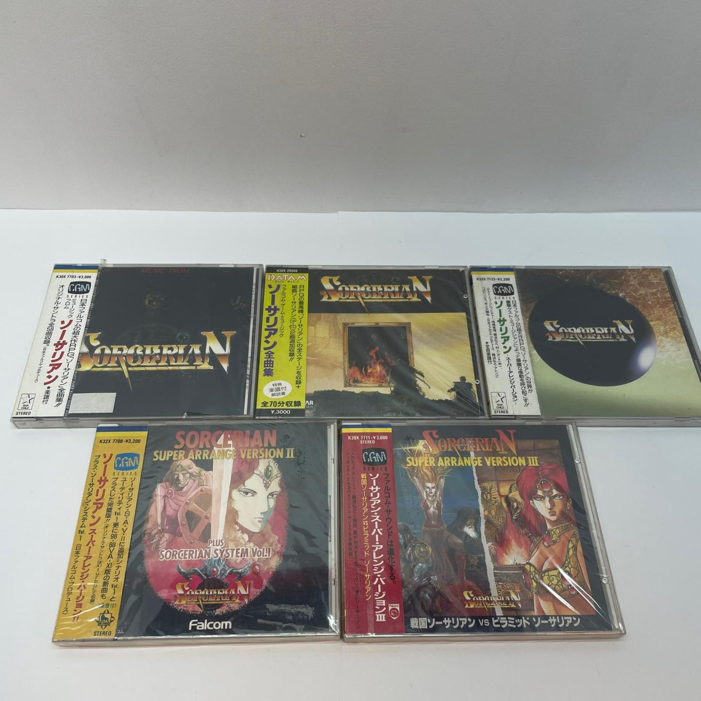 【尾張小牧店】ゲームミュージックCD 【当時物・未開封】ソーサリアン CD最初期盤 5枚セット ファルコム【レトロ】【中古】