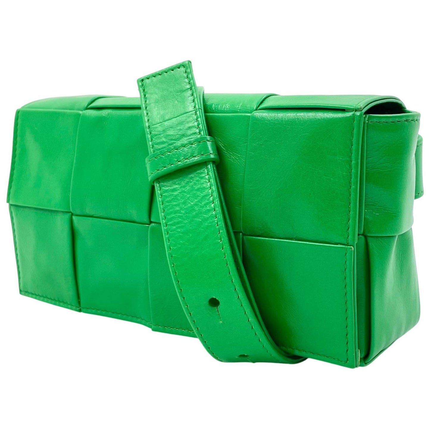 【中古】BOTTEGA VENETA | ボッテガヴェネタ ボディバッグ ウエストポーチ 651053 グリーン【尾張小牧店】