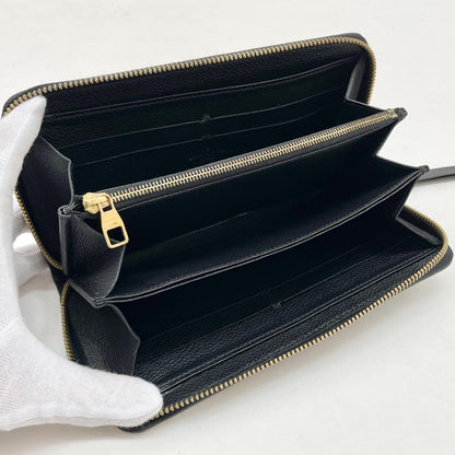 【中古】LOUIS VUITTON | ルイ・ヴィトン 旧型 ジッピーウォレット ラウンドファスナー モノグラムアンプラント 長財布 M60571 ブラック【尾張小牧店】