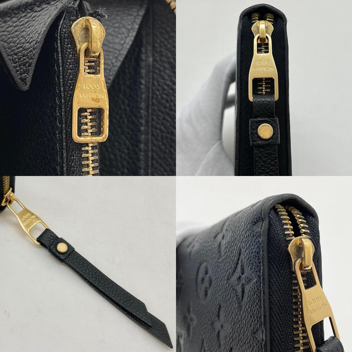 【中古】LOUIS VUITTON | ルイ・ヴィトン 旧型 ジッピーウォレット ラウンドファスナー モノグラムアンプラント 長財布 M60571 ブラック【尾張小牧店】