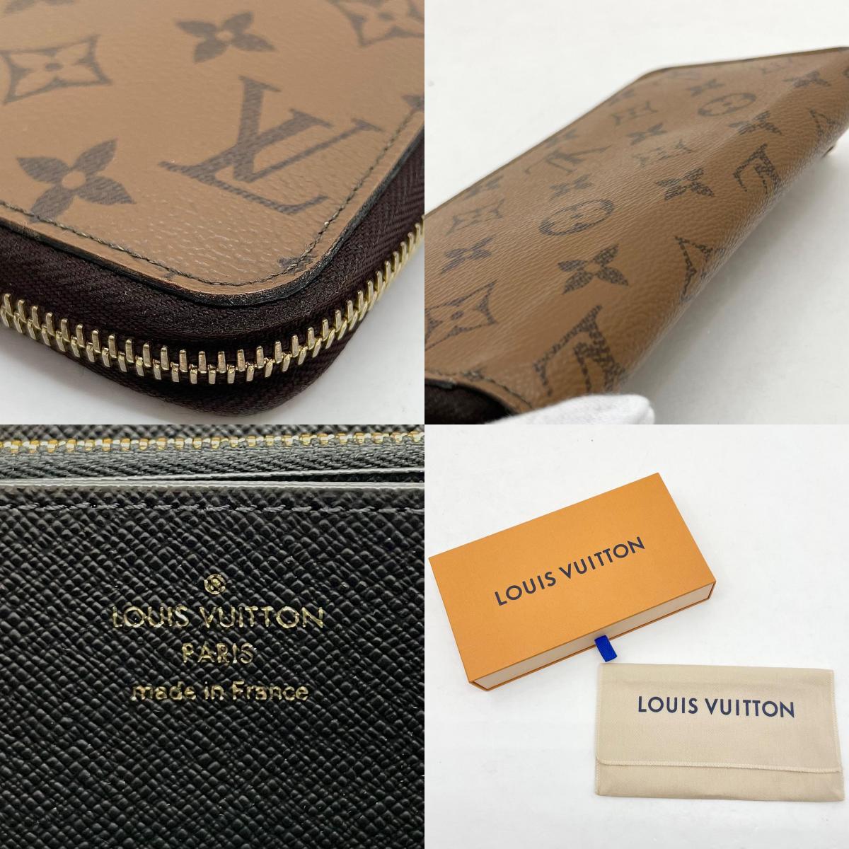 【中古】LOUIS VUITTON | ルイ・ヴィトン ジッピー ウォレット モノグラム・リバース ラウンドファスナー長財布 M82444 ブラウン【尾張小牧店】