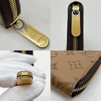 【中古】LOUIS VUITTON | ルイ・ヴィトン ジッピー ウォレット モノグラム・リバース ラウンドファスナー長財布 M82444 ブラウン【尾張小牧店】