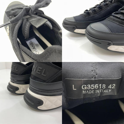 【中古】CHANEL | シャネル ローカットスニーカー スウェード ミックスファイバー ココマーク ロゴチャーム G35618 ブラック【尾張小牧店】